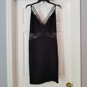 Express Strappy Back Lace Inset Sheath Dress